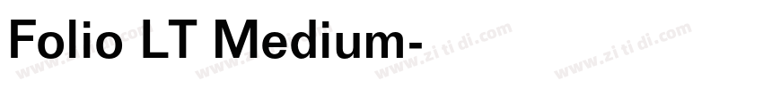 Folio LT Medium字体转换